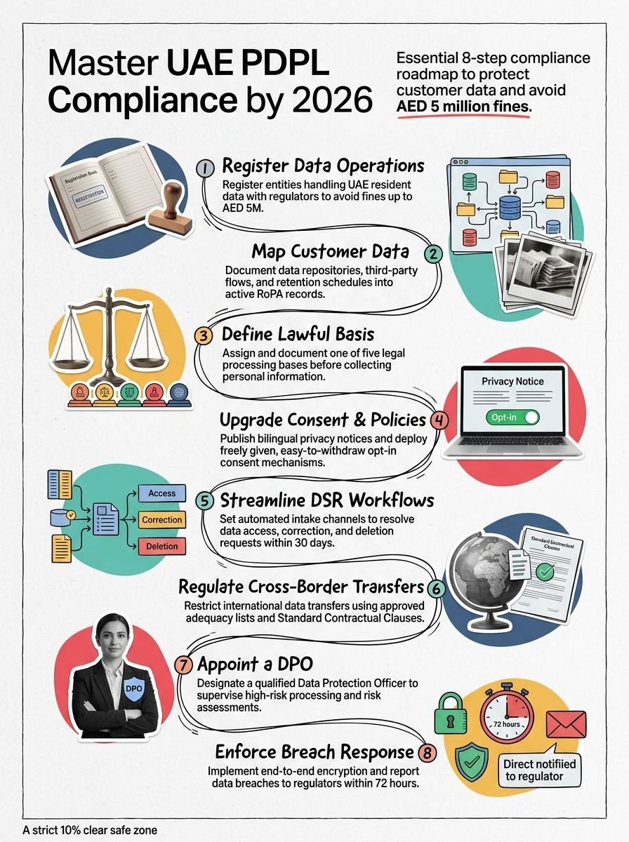 UAE Data Protection Law 2026: PDPL Checklist for Companies Holding Customer Data
